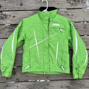 Spyder women's snow ski winter jacket/coat. Lime Green. Size 6